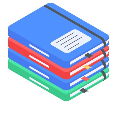 Kitap tablosunun izometrik simgesini tut