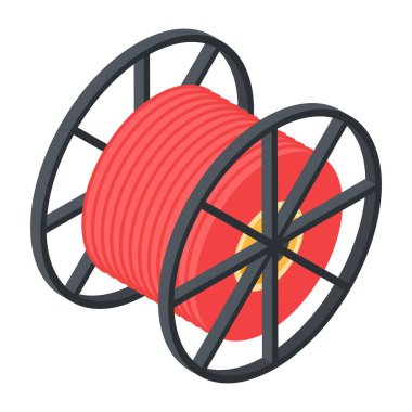 Kablo rulosunun izometrik simgesi