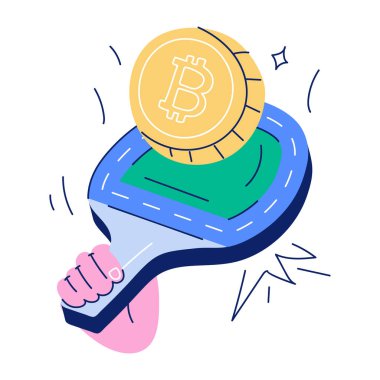 Beyaz arkaplanda bitcoin kripto para birimi renk simgesi 