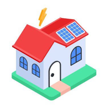 Güneş Evinin Isometric simgesi