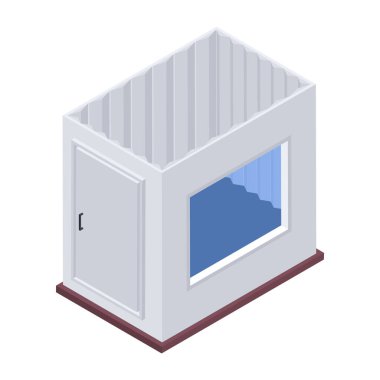 Isometric Stil Sanat Stüdyosu Simgesi