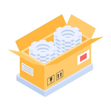 Moda Lojistik Hizmetleri Isometric Simgesi