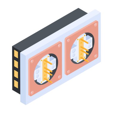 Fabrikanın izometrik simgesini kullanmak kolay