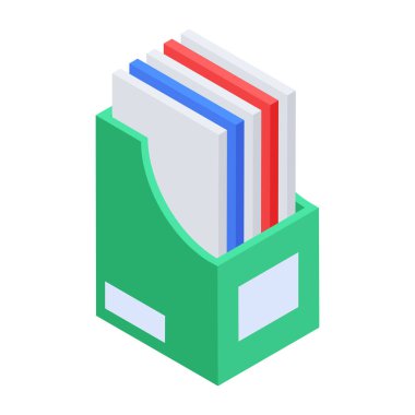 Kitap tablosunun izometrik simgesini tut