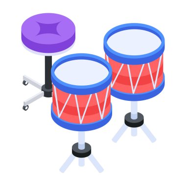 Isometric Stil Sanat Stüdyosu Simgesi