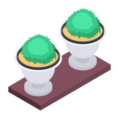 Yeşil bitkilerin vektör illüstrasyonu