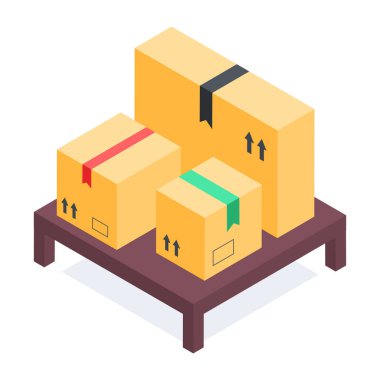 Moda Lojistik Hizmetleri Isometric Simgesi