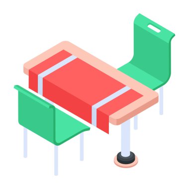 Restoranın izometrik simgesini al