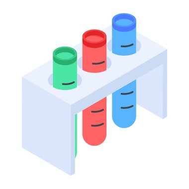 Düz Hastane Makineleri Isometric Simgesi