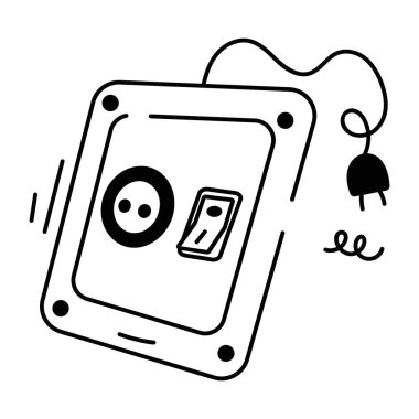 Güç çıkışının el çizimi simgesi