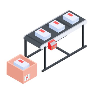 Moda Lojistik Hizmetleri Isometric Simgesi