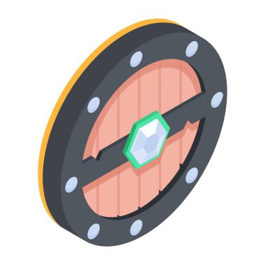 Oyun kalkanının Isometric simgesi