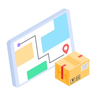 Moda Lojistik Hizmetleri Isometric Simgesi