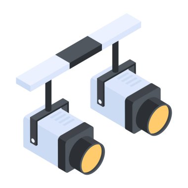 Isometric Stil Sanat Stüdyosu Simgesi