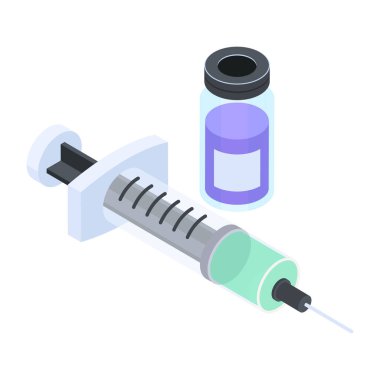 Düz Sağlık Aksesuarları Isometric Simgesi