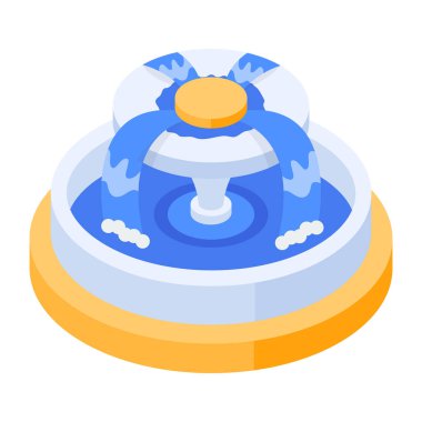 Beyaz arkaplanda fıskiye simgesi çizimi