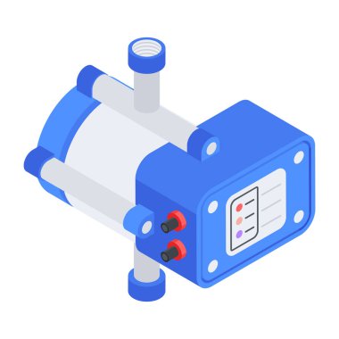 Moda Tesisat Boru İşleri Isometric Simgesi