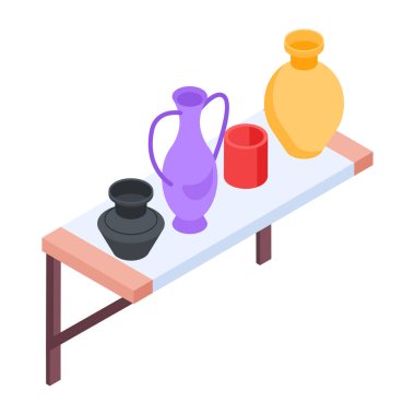 Isometric Stil Sanat Stüdyosu Simgesi