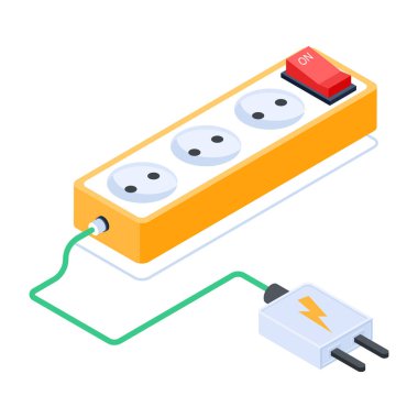 Uzatma kablosunun izometrik simgesi