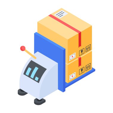 Moda Lojistik Hizmetleri Isometric Simgesi