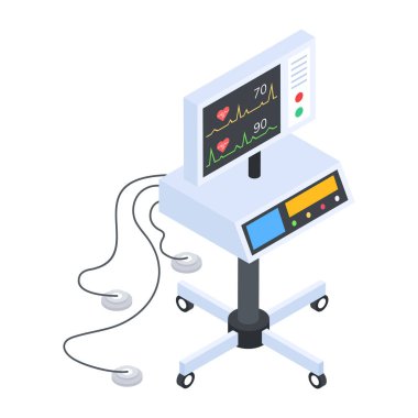 Düz Sağlık Aksesuarları Isometric Simgesi