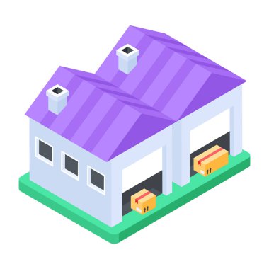 Moda Lojistik Hizmetleri Isometric Simgesi