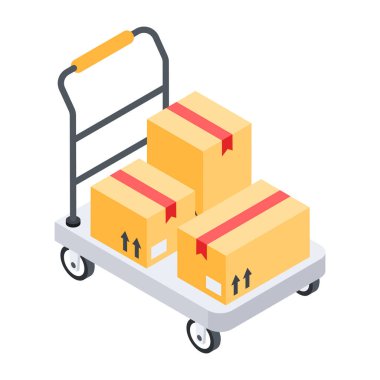 Moda Lojistik Hizmetleri Isometric Simgesi