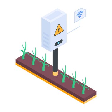 Nötron sondası izometrik simgesi premium kullanım için hazır