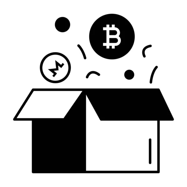Trendy Crypto Assets Linear Icon — Stock Vector