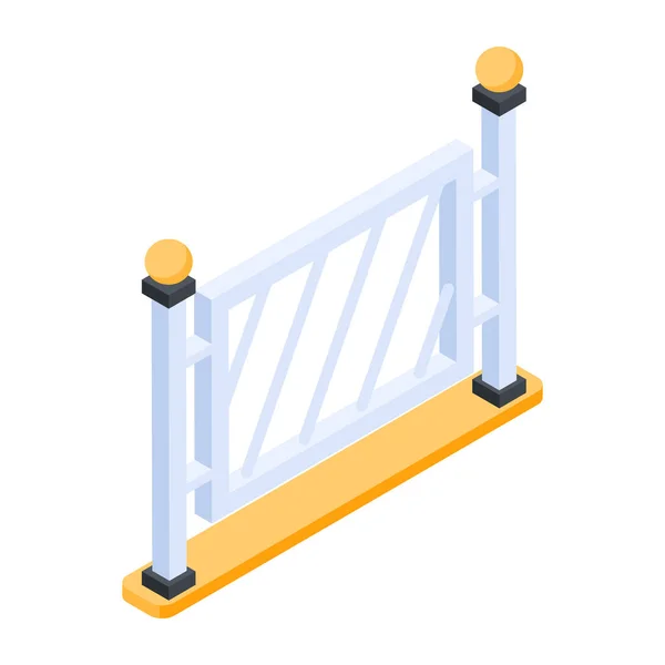 Barrier Icon Isometric Vector Illustration — Stock Vector