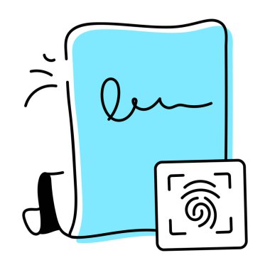 Güvenlik ve Şifreleme Doodle Simgesi