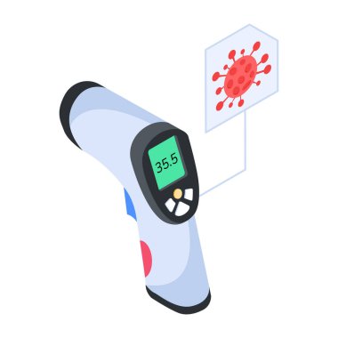 Düz Sağlık Aksesuarları Isometric Simgesi