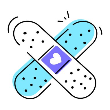 tıbbi alçı simgesi vektör çizimi tasarımı