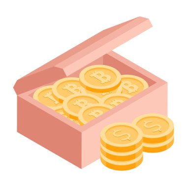 Sosyal Yardımların Düz Simgesi Isometric