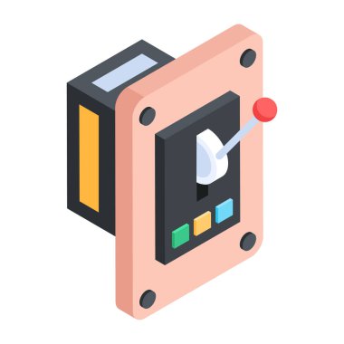 Fabrikanın izometrik simgesini kullanmak kolay