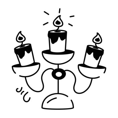 Şamdanın birinci sınıf karalama simgesi