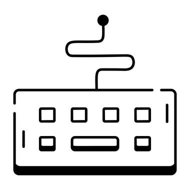 Beyaz arka plan bilgisayar klavye simgesini 