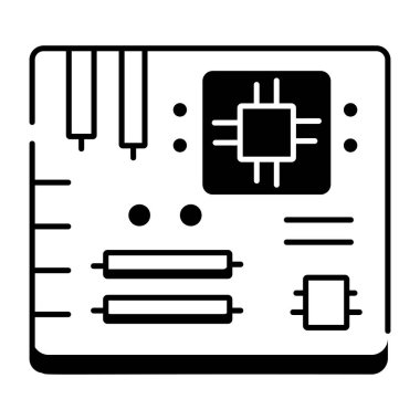 işlemci simgesi basit illüstrasyon
