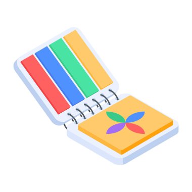 Kitap tablosunun izometrik simgesini tut