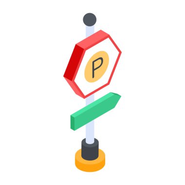 Beyaz arka plan üzerinde izole Park simgesi