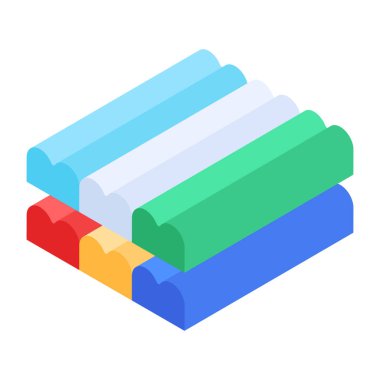 Kitap tablosunun izometrik simgesini tut