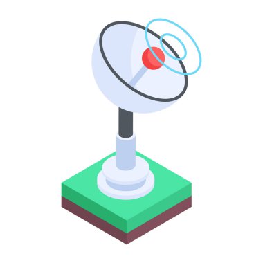 İnternet direğinin izometrik simgesini al