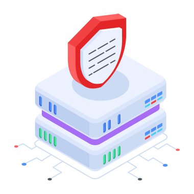 Güvenlik ve Siber Saldırılar Isometric Simgesi