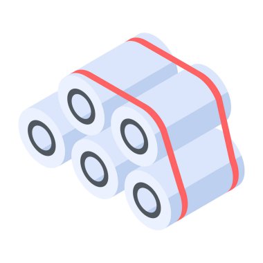 Endüstriyel tüpler simgesinin vektör çizimi