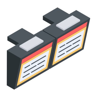 Restoranın izometrik simgesini al