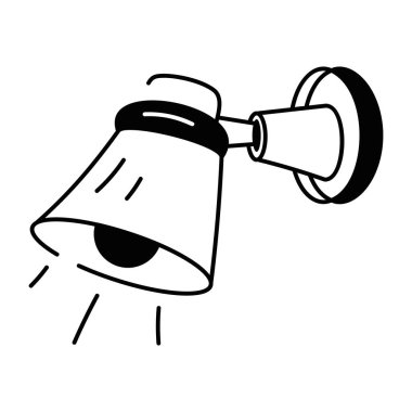 El çizimi duvar lambası simgesi