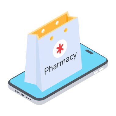 Beyaz arkaplanda izole edilmiş eczane