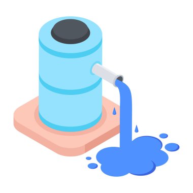 Moda Tesisat Boru İşleri Isometric Simgesi