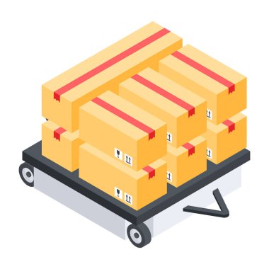 Moda Lojistik Hizmetleri Isometric Simgesi