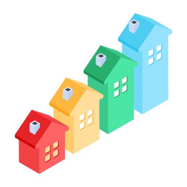 Sosyal Yardımların Düz Simgesi Isometric